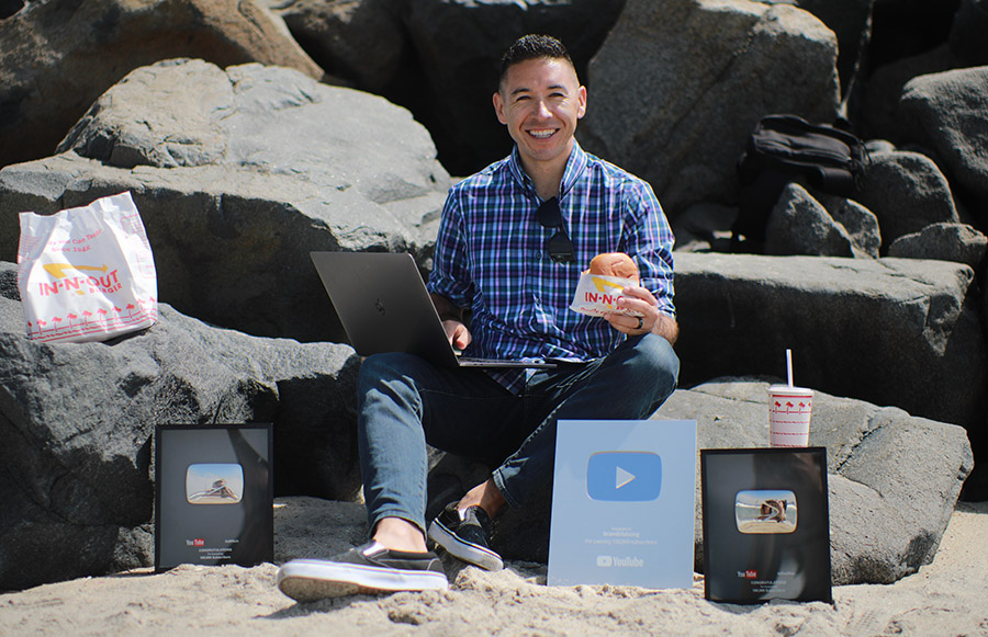 Adrian on the beach